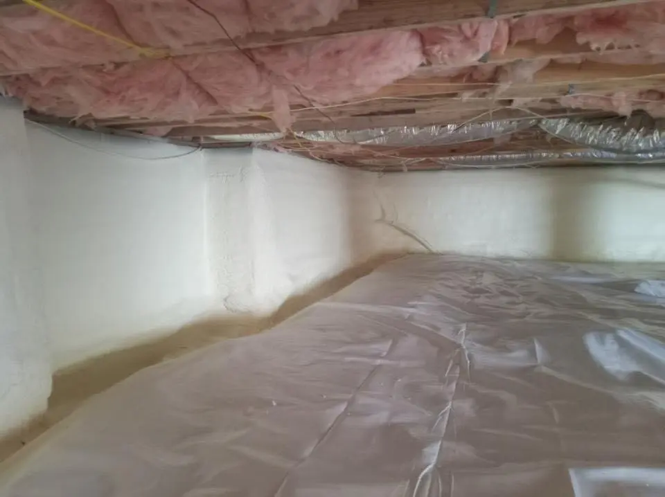 Crawl space encapsulation with closed-cell spray foam for Metal Roof Coating in Pontoon Beach
