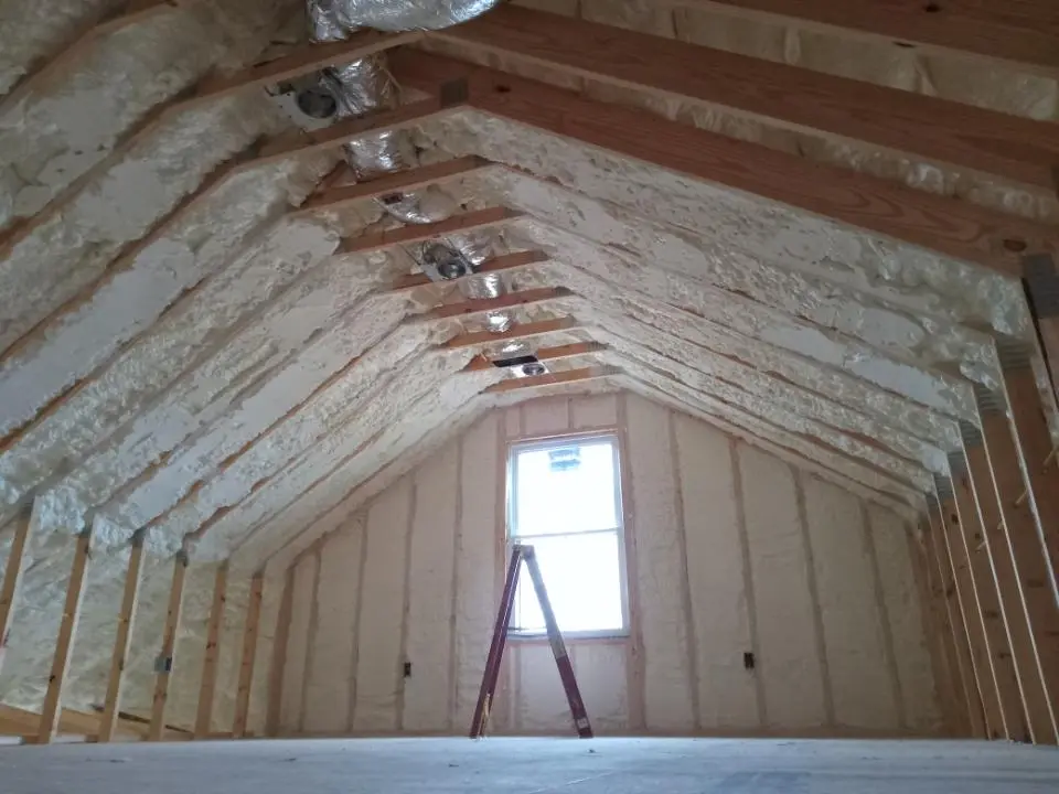 Spray foam roofing application for Crawl Space Insulation project in Pontoon Beach